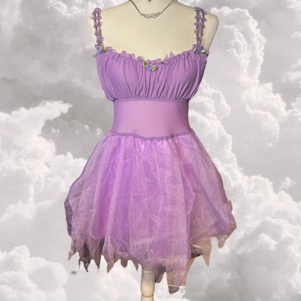 Dolls Kill Trickz N Treatz Purple Fairy Costume Dress Womens Size Small